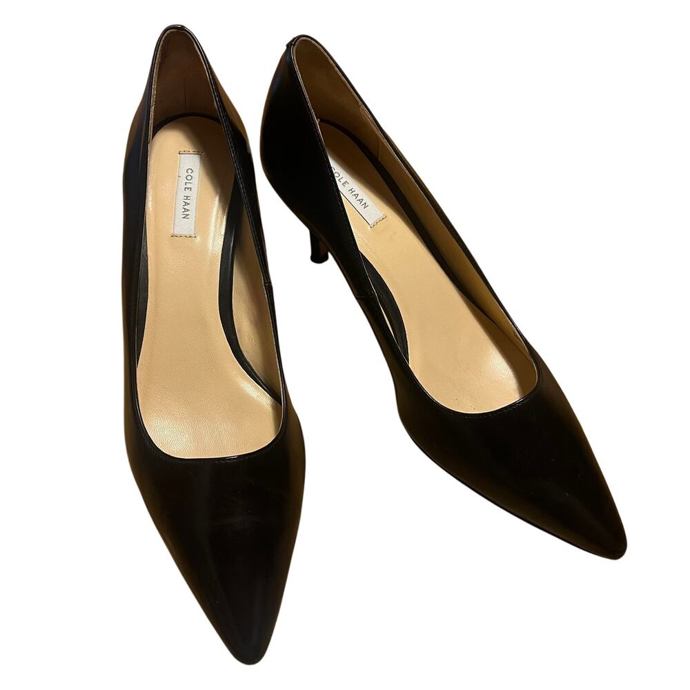Cole Haan Black Leather Pumps - Picture 2 of 6
